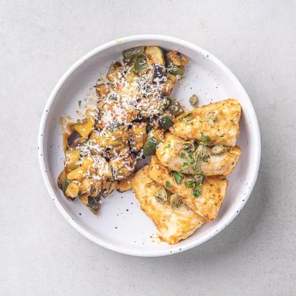 Grenobloise Fish with Ratatouille