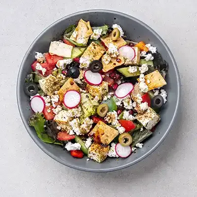 Za'atar-coated Tofu Fattoush Salad
