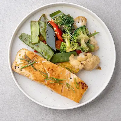 Baked Salmon with Thai Spiced Vegetables