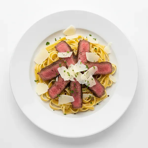 Beef Steak Tagliatelle With Parmesan Shaves