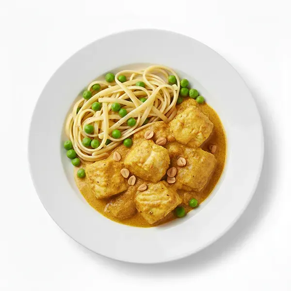 Brazalian Vatapá Fish with Peas Linguine