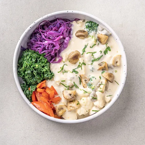 Creamy Vegetable & Mushroom Fracassa with Elbow Pasta