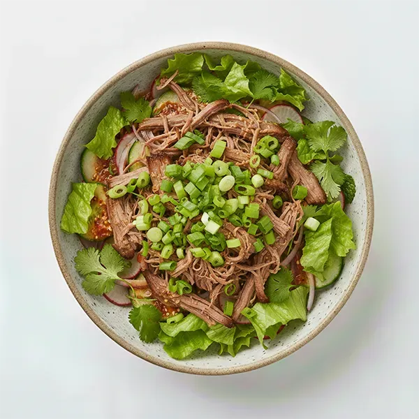 Crying Beef Salad With Cucumber, Radish, Cilantro and Nam Prik Dessing