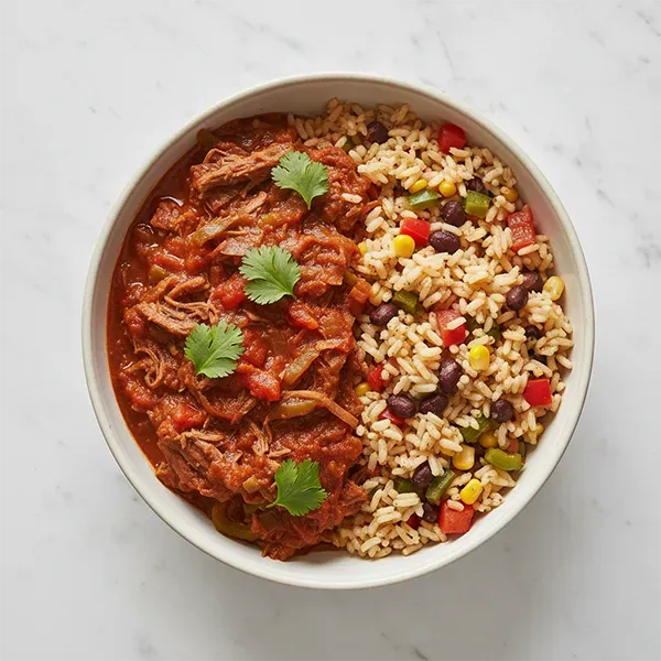 Cuban Beef  Ropa Vieja With Mexican Bell pepper Rice Mix
