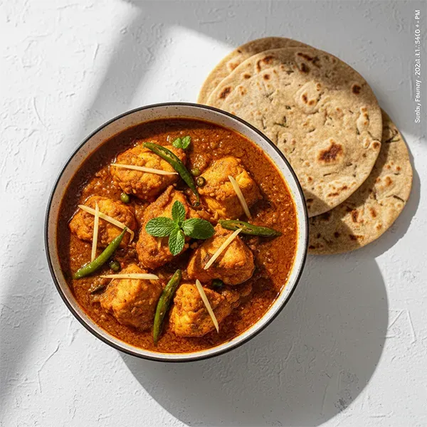 Delhi Fish Karahi With Methi Chapati