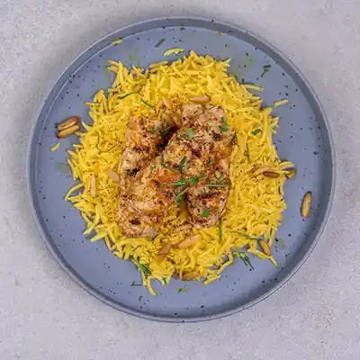 Egyptian Chicken Kebab with Saffron Rice Mix