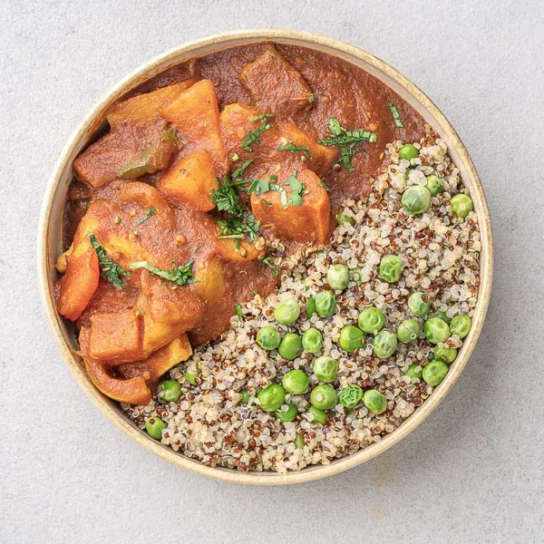 Fish & Vegetable Gumbo with Peas Quinoa Mix