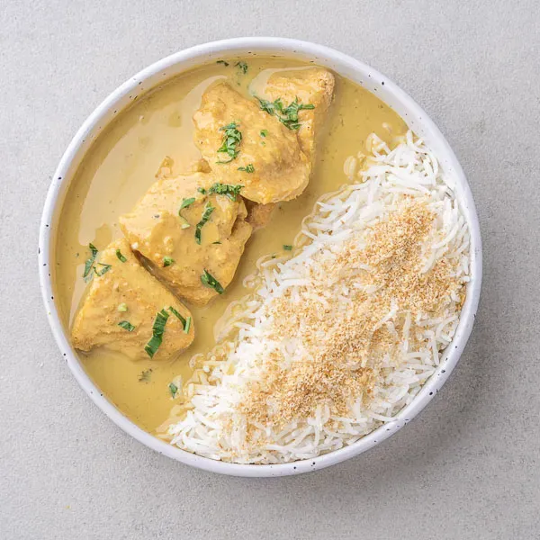 Sesame Fish Curry with Coconut Rice