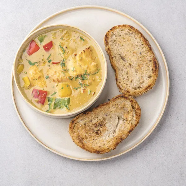 Fish Moqueca with Sour Dough Slice