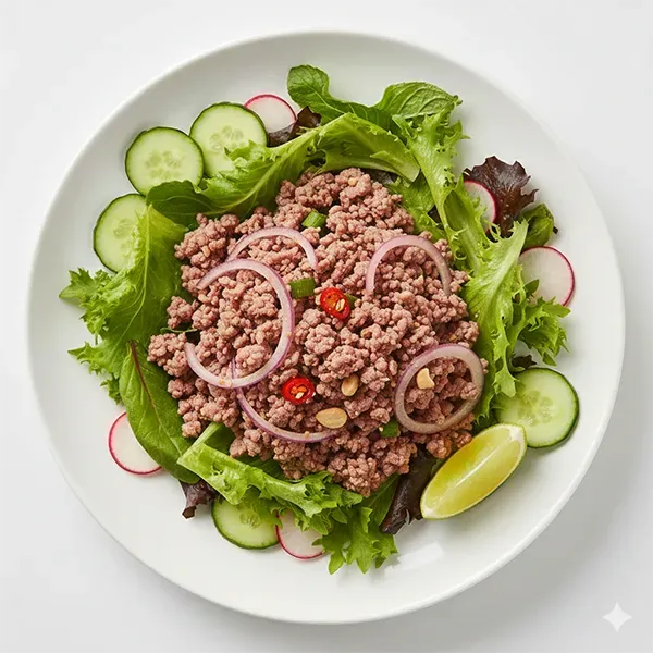 Thai Beef Larb Salad With Basil & Roasted Peanuts