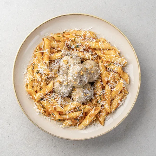 German Meatballs with Penne Pasta