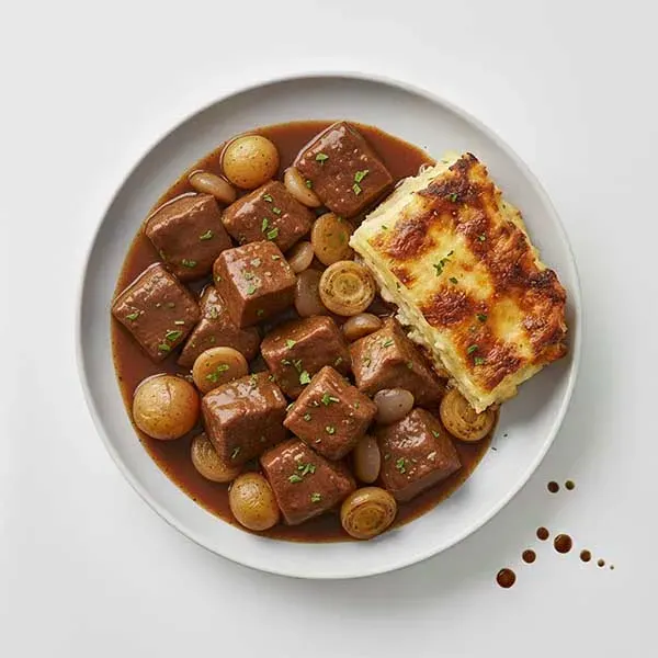 Highland Slow-Roasted Beef Stew with Toasted Garlic Ciabatta