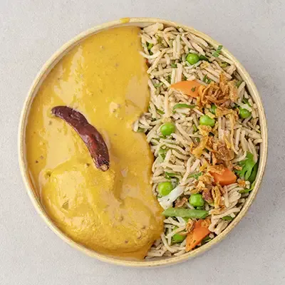 Kasundi Fish Curry with Coriander Pulao