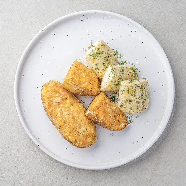 Lemon Butter Fish with Twice Baked Potatoes