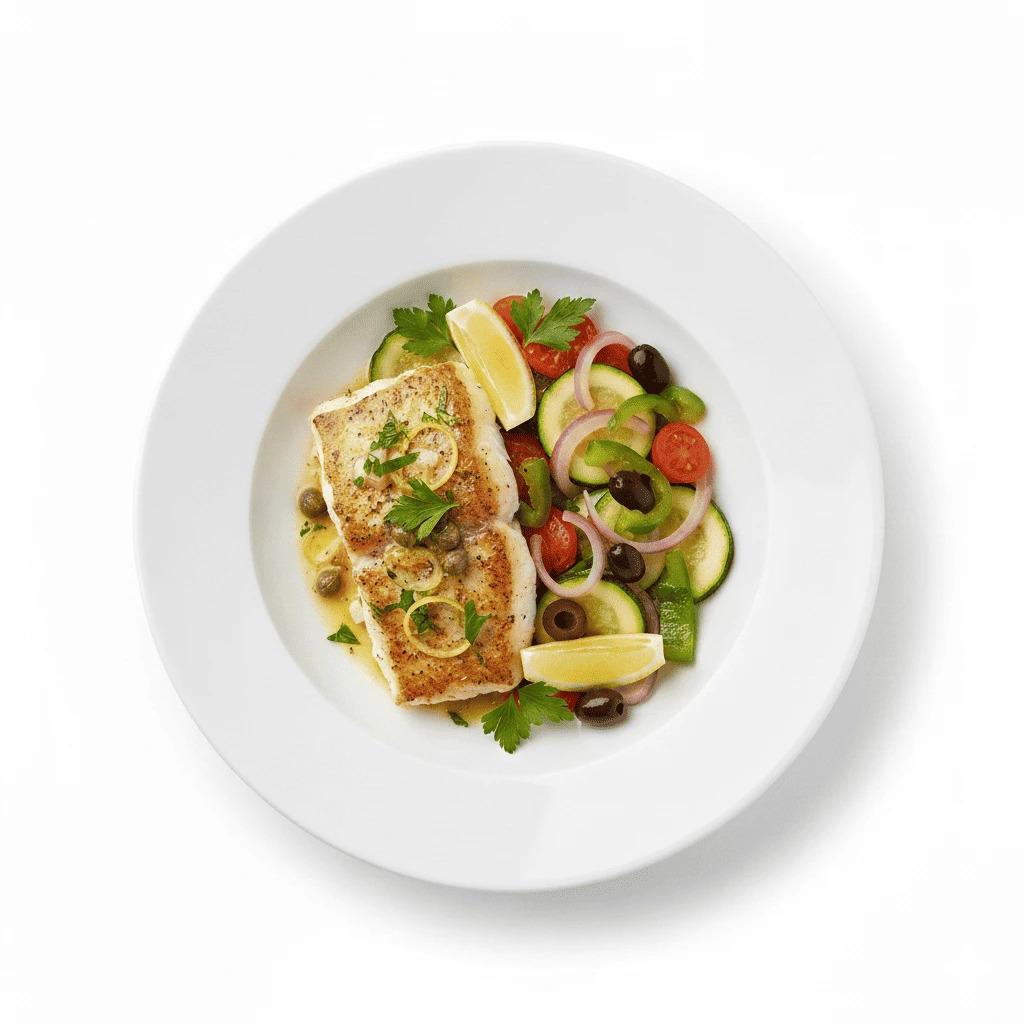 Lemon Herb Fish Provençale with Vegetable Mélange