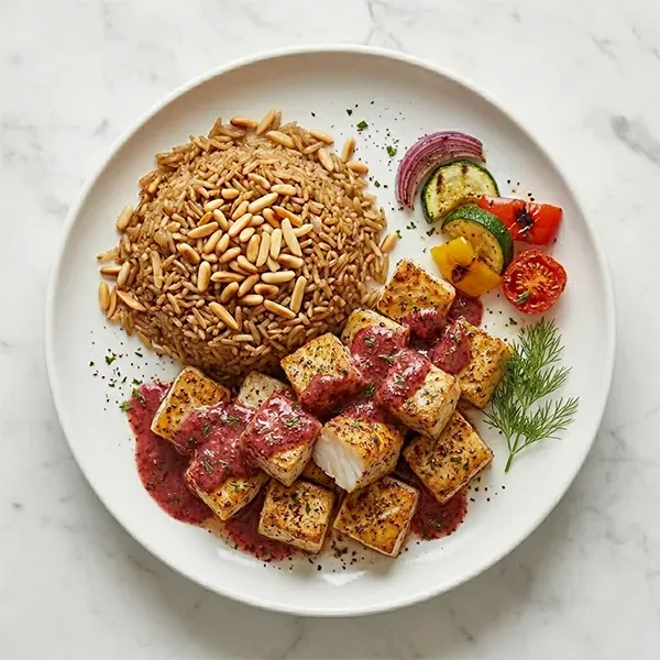 Lemon Sumac Coastal Fish With Sayadia Rice