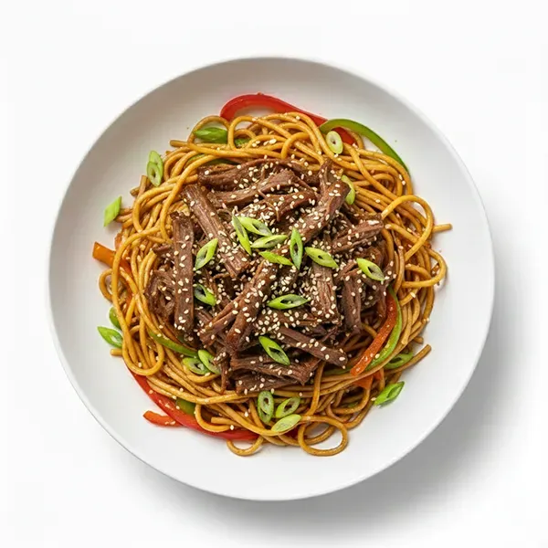 Mississippi Shredded Beef with Chow Mein Noodle