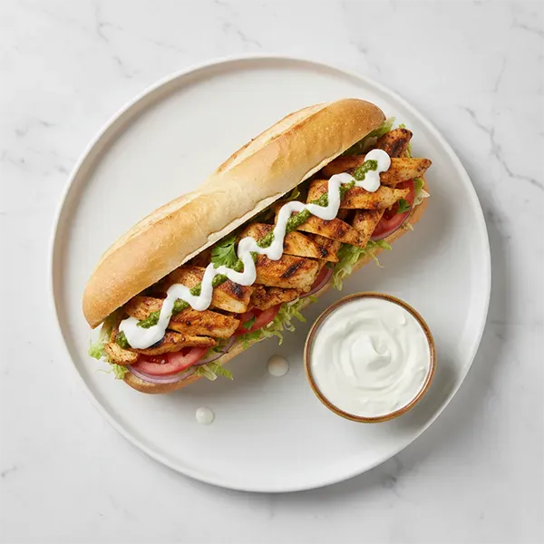 Ottoman Chicken Shawarma Sub with Garlic Toum
