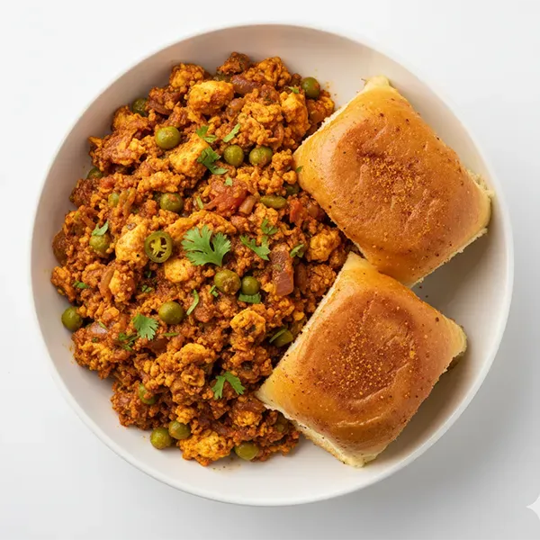 Panner Aur Mutter Bhurji With Masala pav