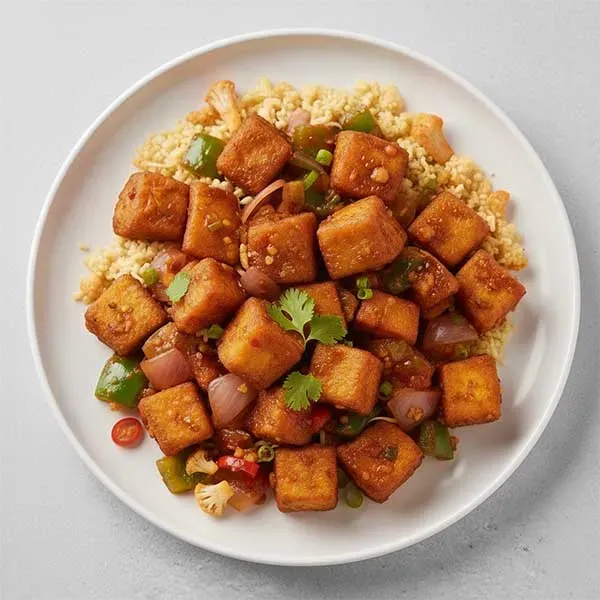 Panner Cilantro Manchurian With Keto Fried Rice