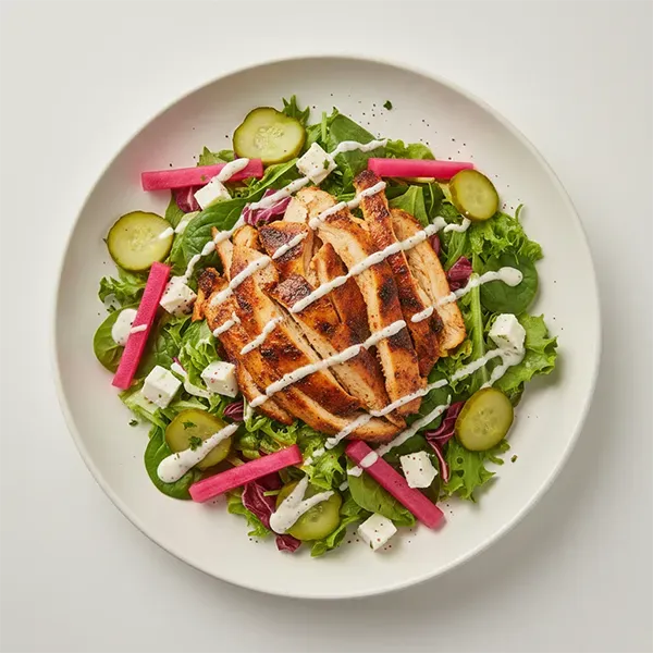 Shawarma Salad Plate With Pickled Vegetable & Cheese