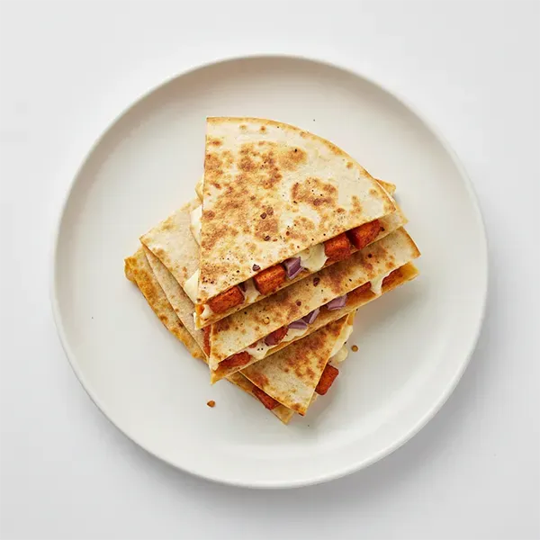 Tandoori tofu quesadillas & tangy mango chutney