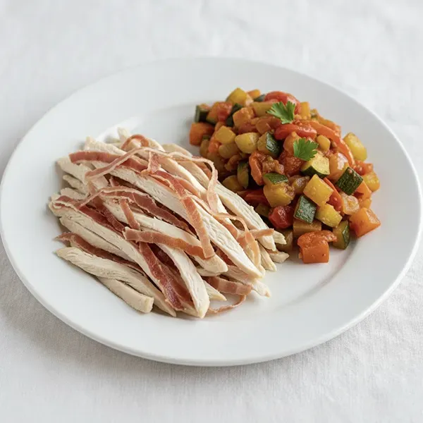 Chicken Saltimbocca with Spanish Pisto