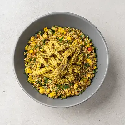 Za'atar Baked Chicken With Vegetable Farro